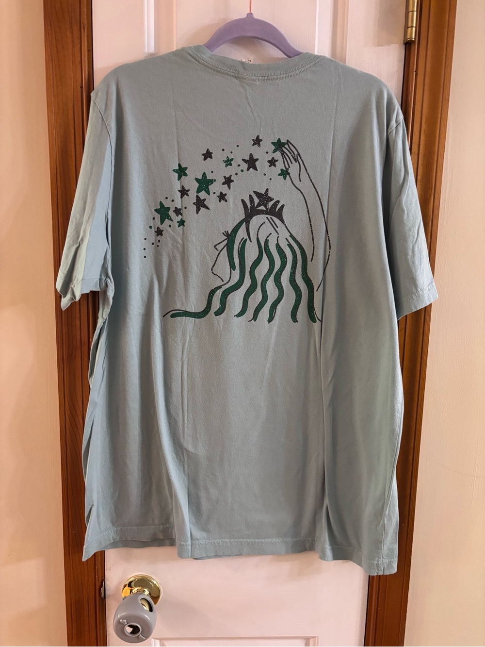 Bella + Canvas Starbucks Unisex Light Green Logo T-Shirt Siren Stars Size 2XL - Picture 4 of 4